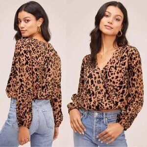 Astr Leopard Print Crop Top